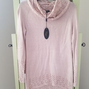 NWT blush tunic with crochet detail